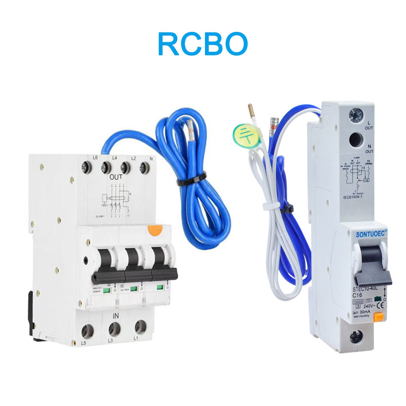6KA 3P+N रिसाव सर्किट ब्रेकर A (AC) प्रकार RCBO केबल के साथ