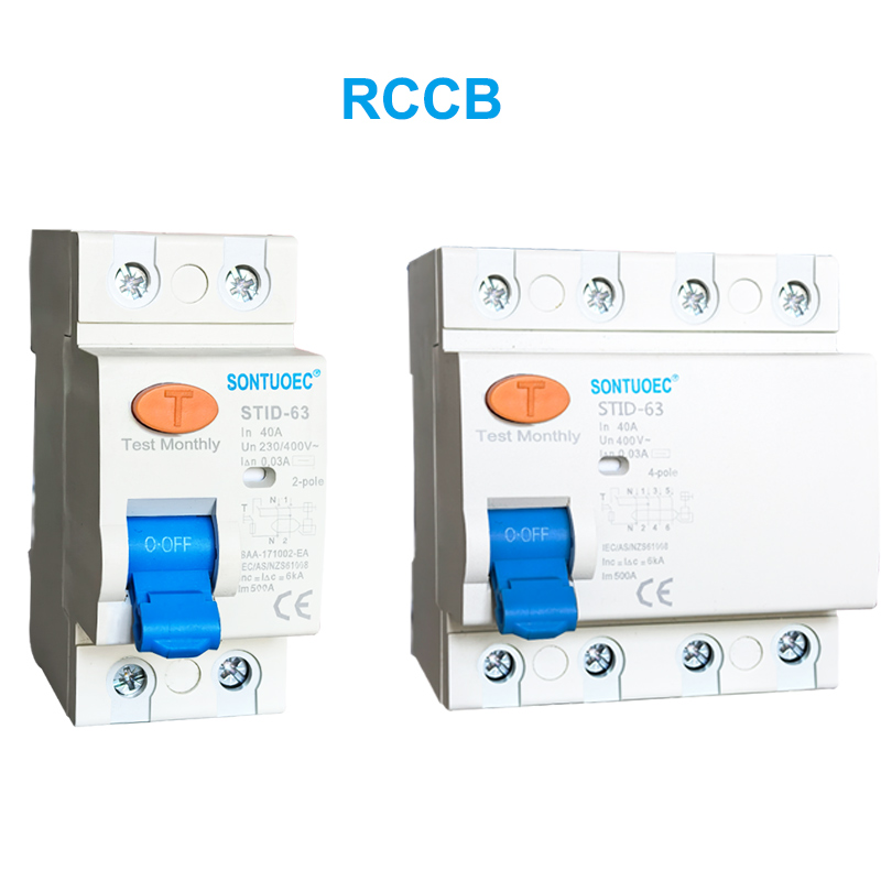STID-63 श्रृंखला RCCB 230V 63A अवशिष्ट वर्तमान सर्किट ब्रेकर