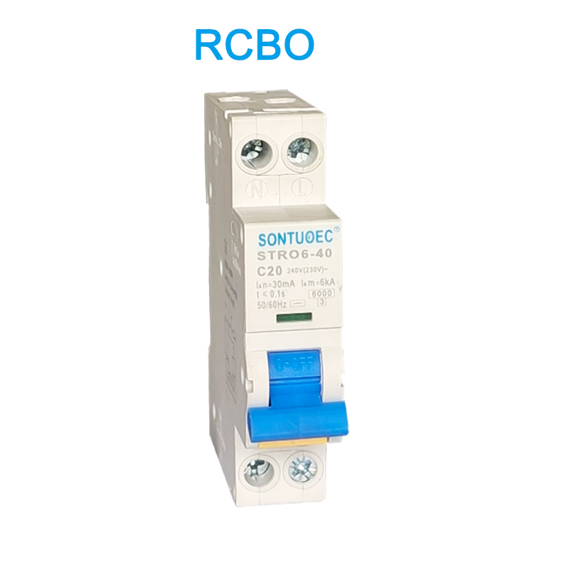 STRO6-40 सर्किट ब्रेकर DIN रेल प्रकार स्थापना RCBO