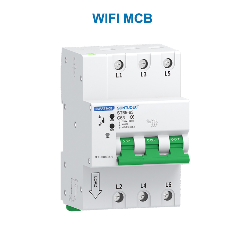 Wifi RS485 मल्टीफ़ंक्शनल IoT इंटेलिजेंट MCB RCBO इंटेलिजेंट माइक्रो सर्किट ब्रेकर